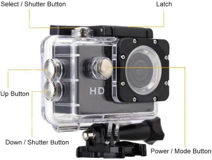 DigiTech Sports Action camera 2k Ultra HD 12MP Wifi 30M Waterproo...more