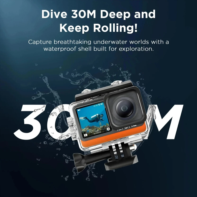 IZI ONE LITE Action Camera One Lite 5K Action Camera - 4K 60FPS 5...more
