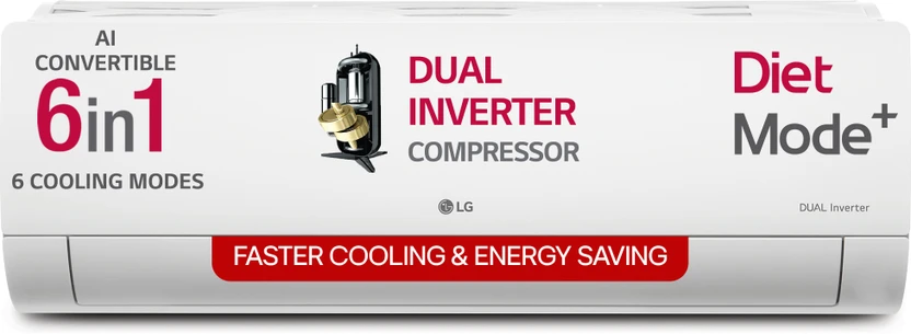 LG 2025 Model 1 Ton 5 Star Split AI Dual Inverter AI Convertible ...more