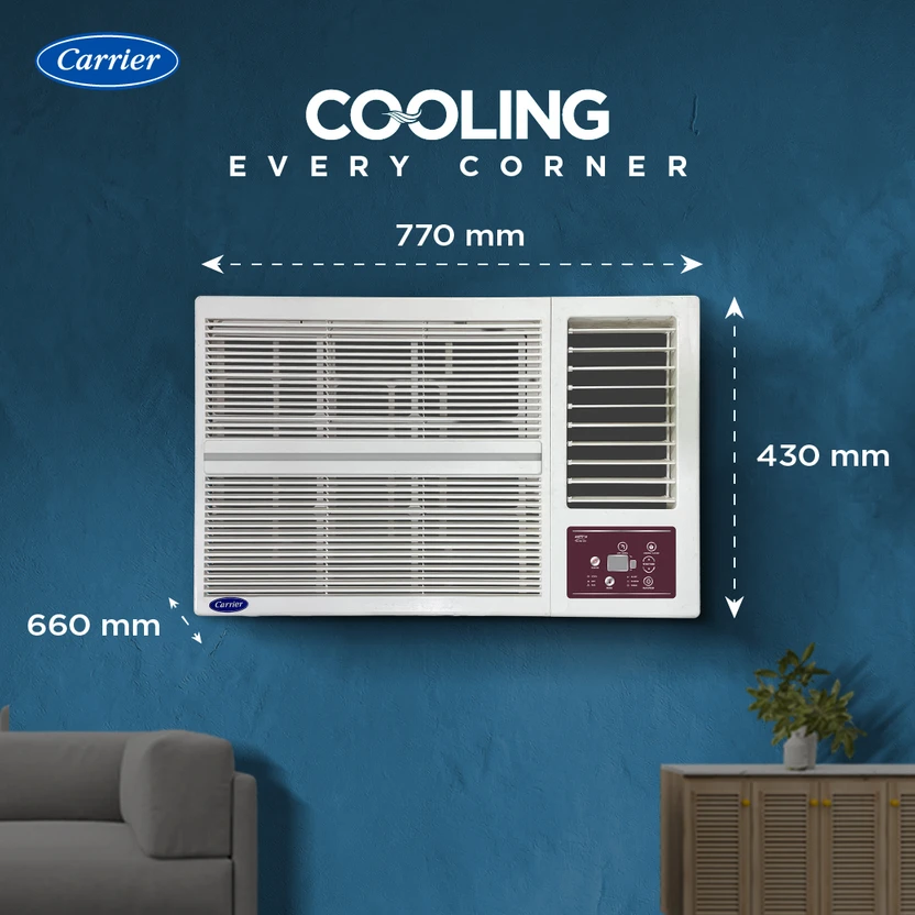 CARRIER 2026 Model 1.5 Ton 5 Star Window Inverter Turbo mode for ...more