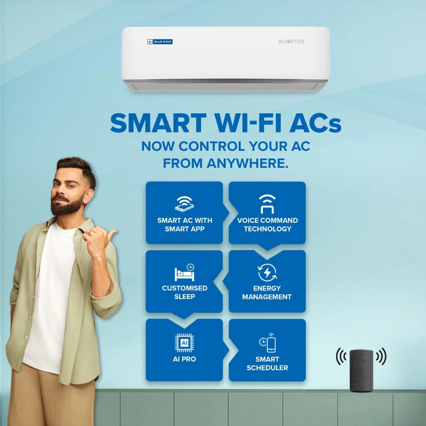 Blue Star 2025 Model 1.5 Ton 5 Star Split Inverter with Wi-fi AC ...more