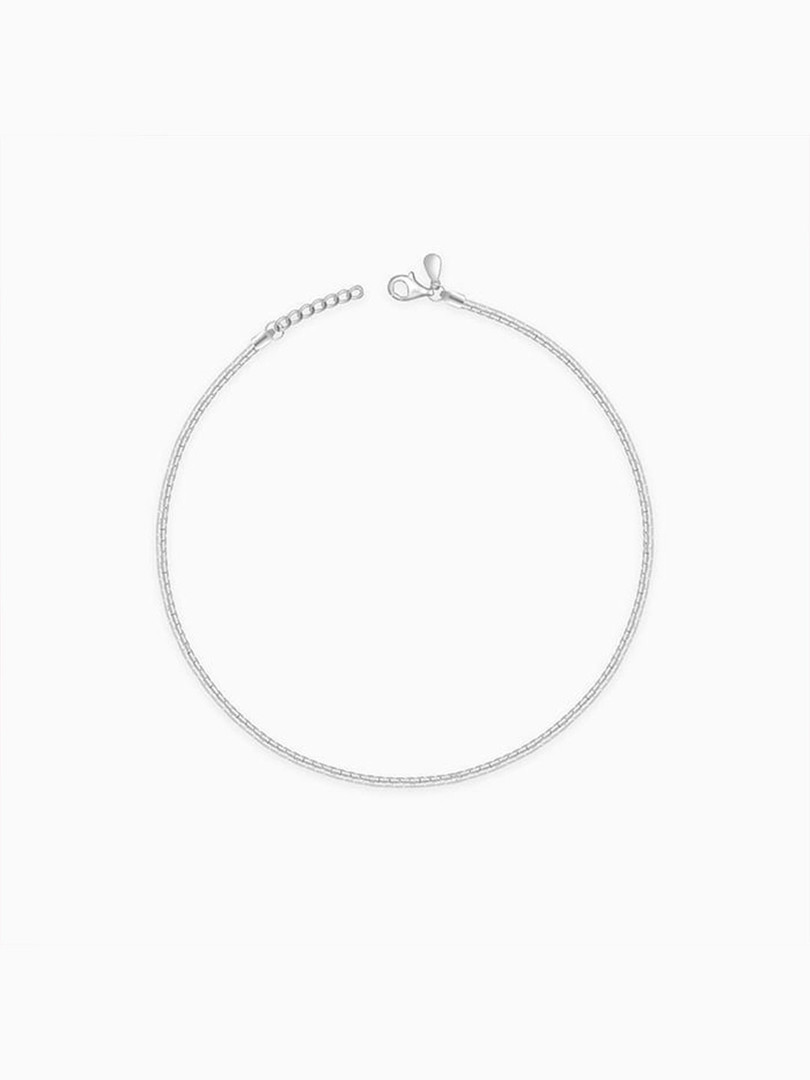 GIVA 925 Silver Rhodium-Plated Classy Anklet