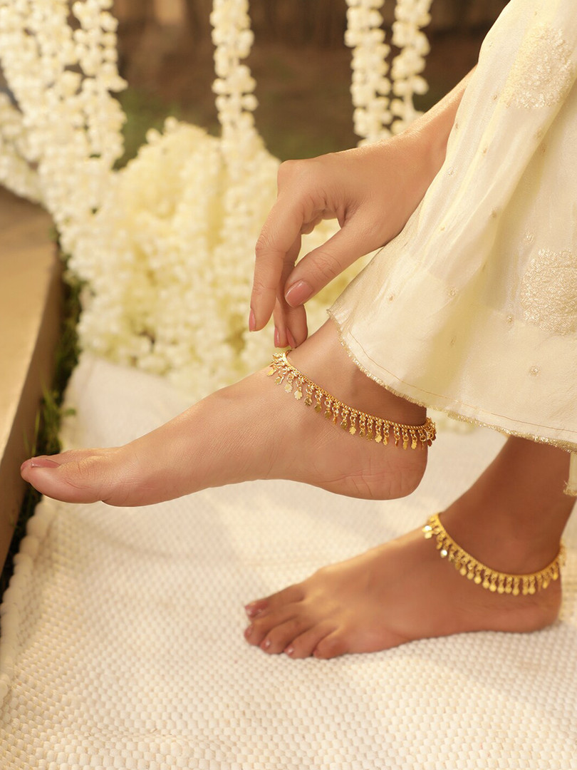 Anklets Rubans Set Of 2 Gold-Plated Anklet