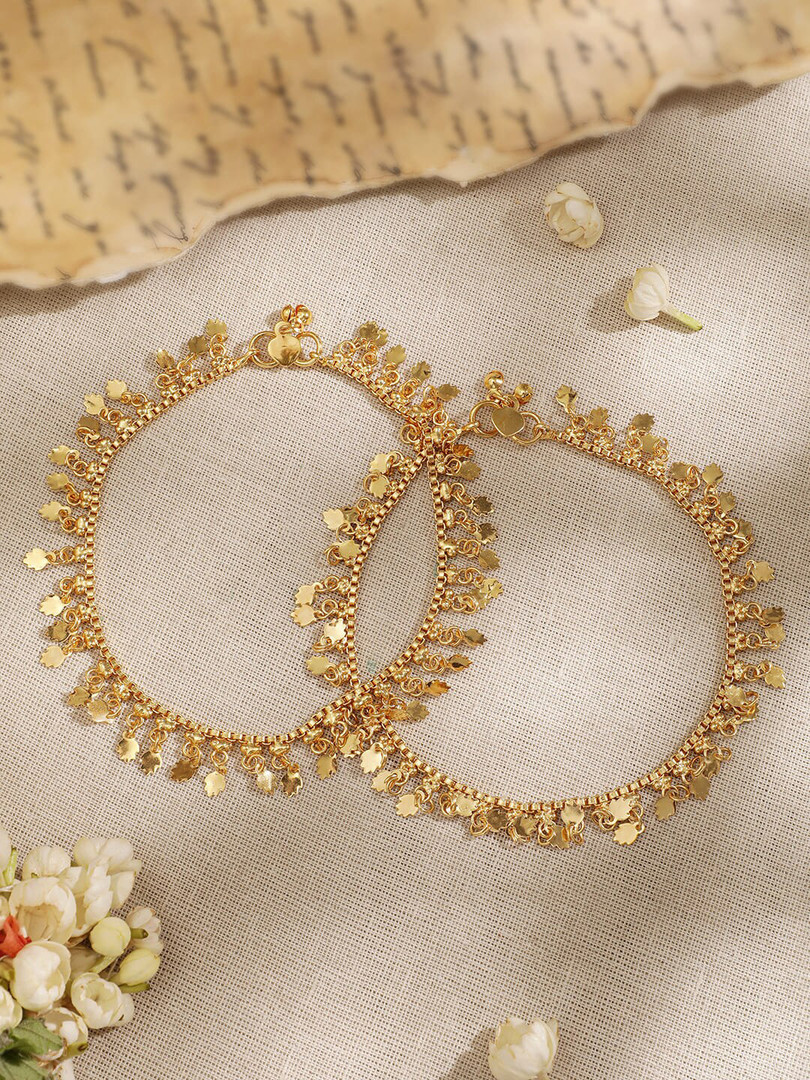 Rubans Set Of 2 Gold-Plated Anklet