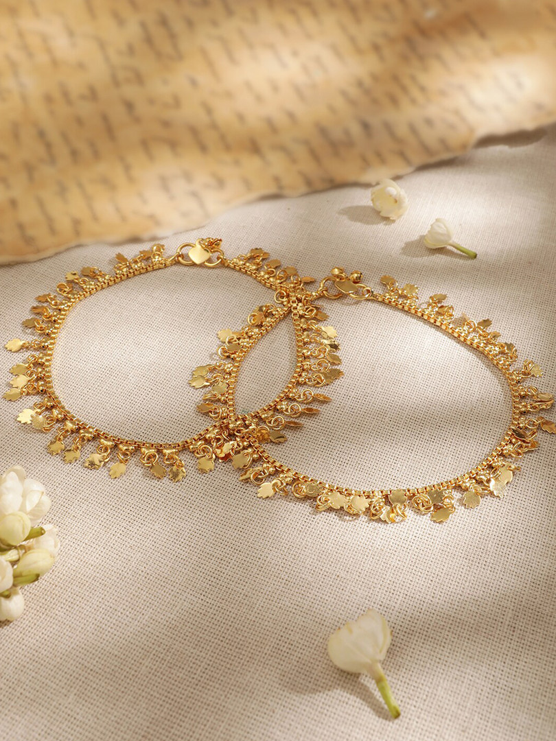 Rubans Set Of 2 Gold-Plated Anklet
