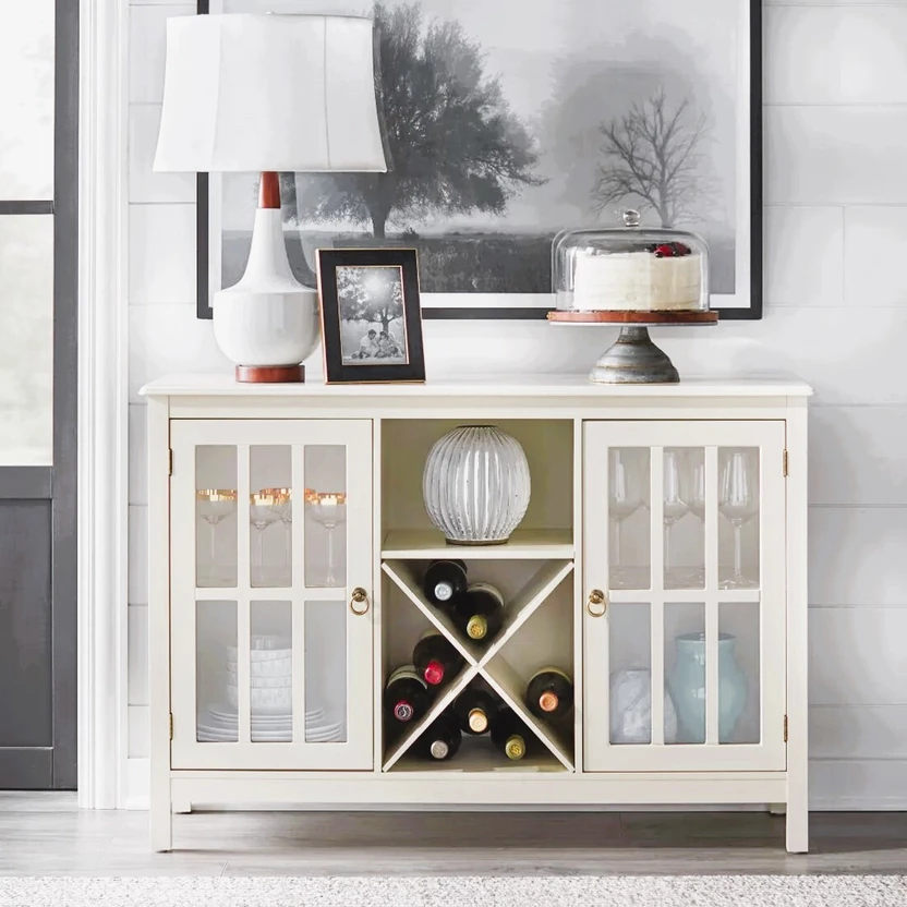 Bar Cabinets Woodefly Solid Wood Bar Cabinet (Finish Color - White, Pre-assemb...more