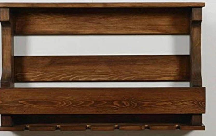 Floresta Wud Solid Sheesham Wood Wall Mount Bar Cabinet For Bar/ ...more