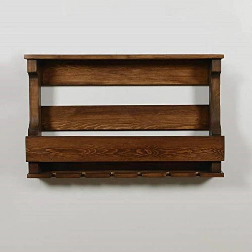 Floresta Wud Solid Sheesham Wood Wall Mount Bar Cabinet For Bar/ ...more