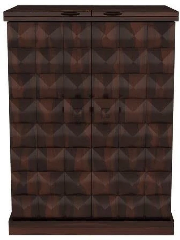 THE WOODEN CITY Solid Wood Bar Cabinet (Finish Color - Walnut, DI...more