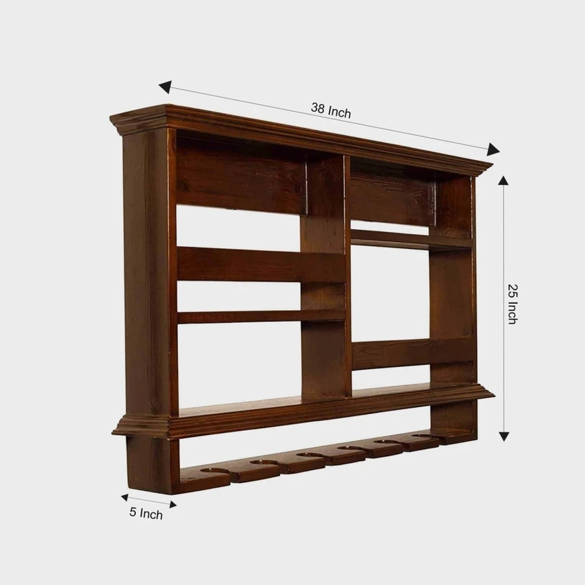 Craftvelly Premium Quality Sheesham Wood Bar Cabinet Solid Wood B...more