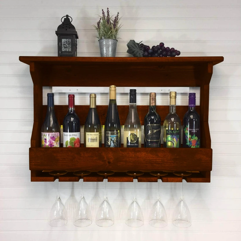 Bar Cabinets Wopno Furniture Sheesham Wood Bar Cabinet | 4 Bottle Tabletop Win...more