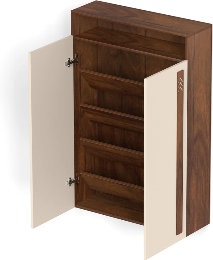 BLUEWUD Whartin 2 Door Shoe rack with storage shelve for Hall Hom...more