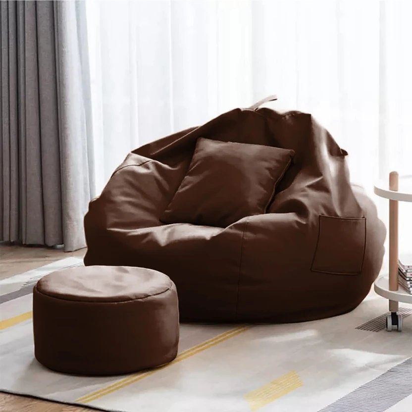 Bean Bags Swiner 4XL with Footrest & Cushion Ready to Use with Beans (Brown...more