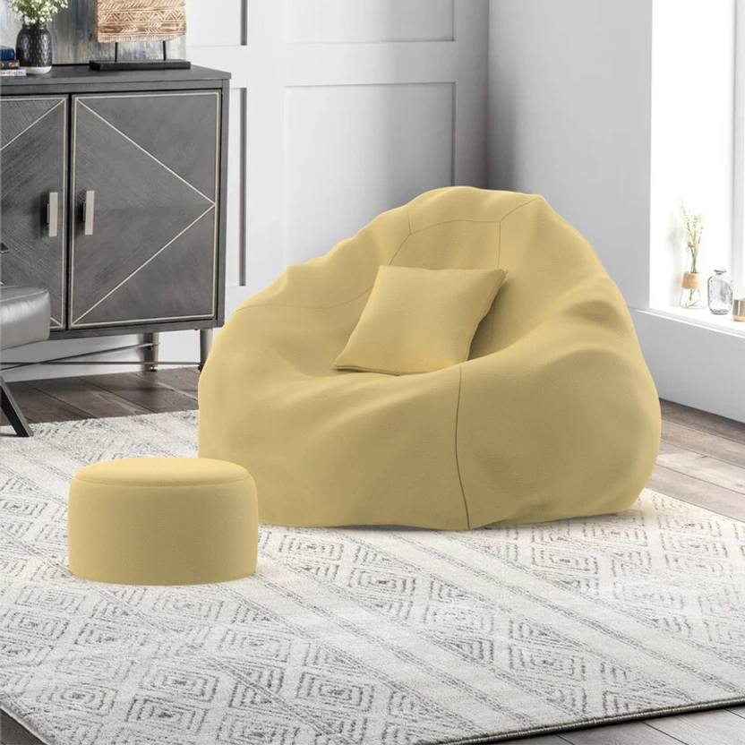 Biggie 4XL HavenComfy Sofa with Cushion and Footrest Teardrop Bea...more