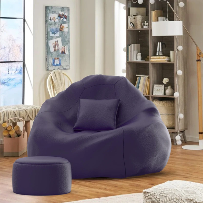 Biggie XXXL PlushNest Sofa with Cushion and Footrest Teardrop Bea...more