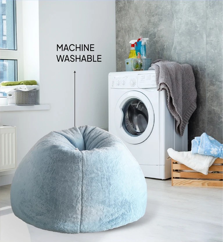mollismoons XXXL Luxury Fur bean bag with filling Bean Bag Sofa  ...more