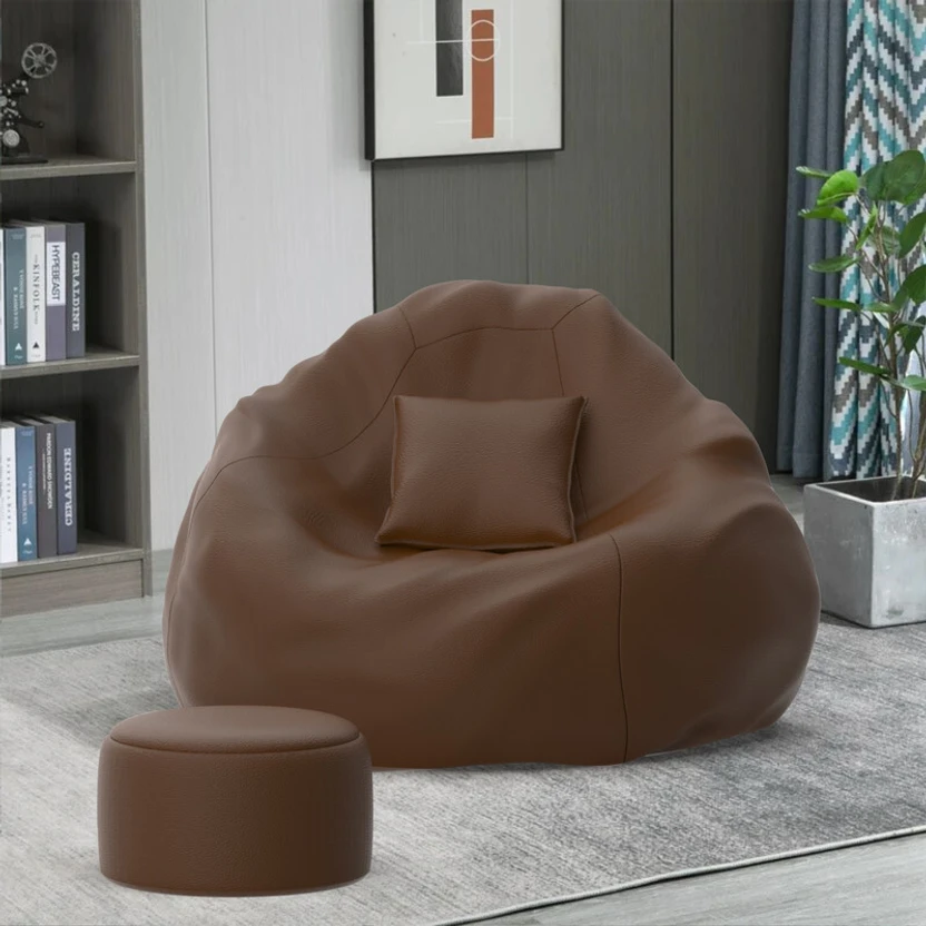 Biggie XXXL HubCushy Sofa with Cushion and Footrest Teardrop Bean...more