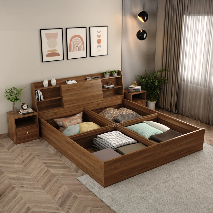Wooden Street Celestia Engineered Wood Bed With Hydraulic Storage...more