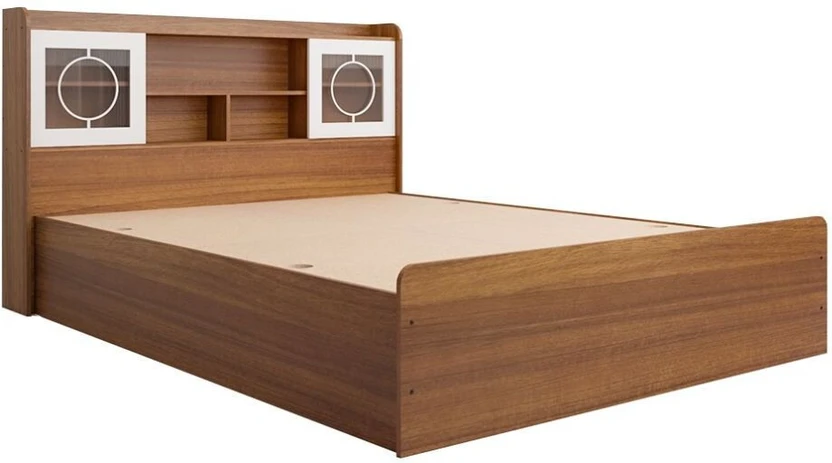 neuspace Amber Queen Size Bed with Headboard & Box Storage Engine...more