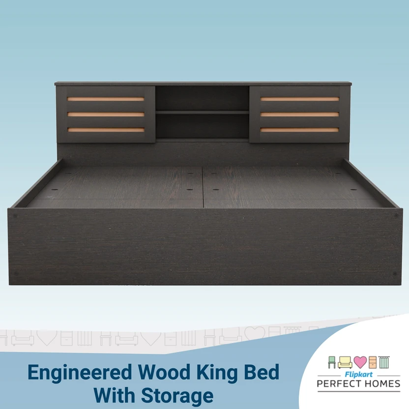 Flipkart Perfect Homes Waltz Engineered Wood King Box Bed, 217.9 ...more