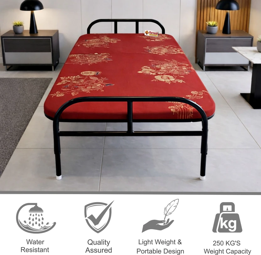 PS PARVESH SMART Mattress bed Metal Single Bed, 183 cm x 92 cm (6...more