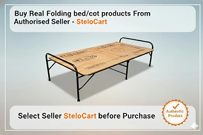 RAMB Folding Bed Engineered Wood Single Bed, 183 cm x 92 cm (6.0 ...more