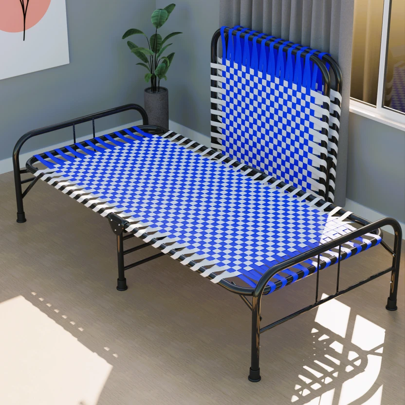 CRAFTLIA Foldable Bed Portable Single Folding Bed Niwar Charpai K...more