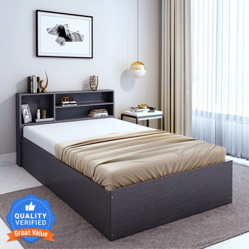 Flipkart Perfect Homes Mambo Engineered Wood Single Bed, 216.7 cm...more