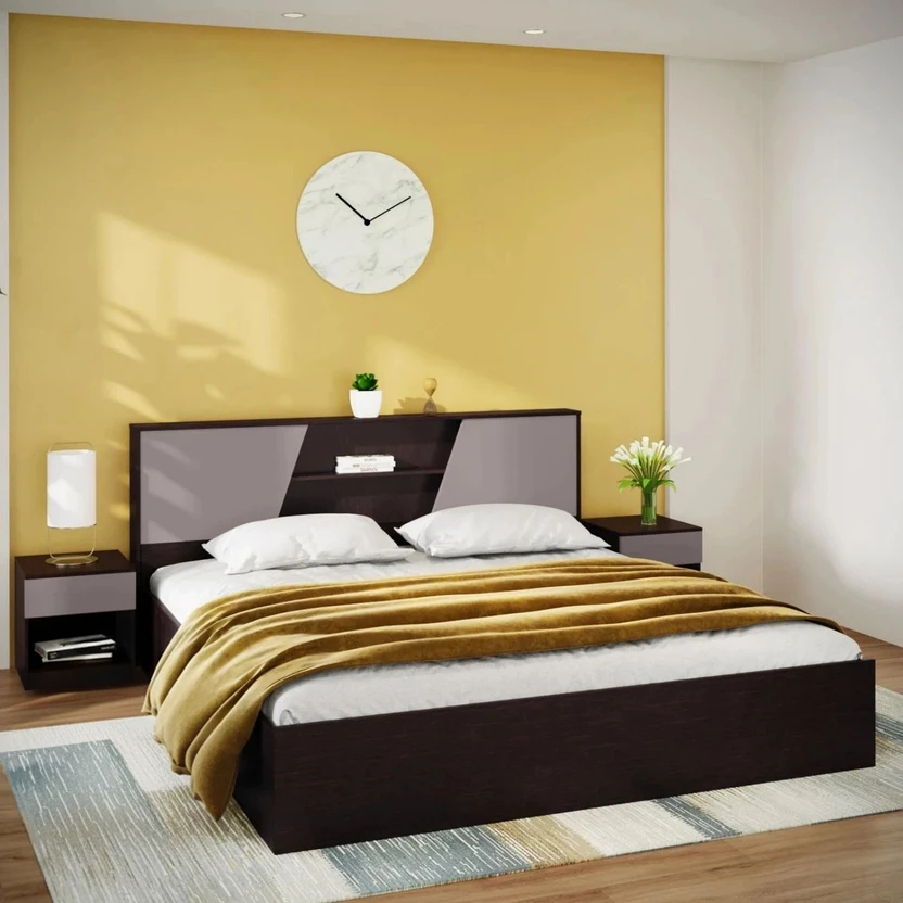 Godrej Interio Hannah Engineered Wood Queen Box Bed, 216.1 cm x 1...more