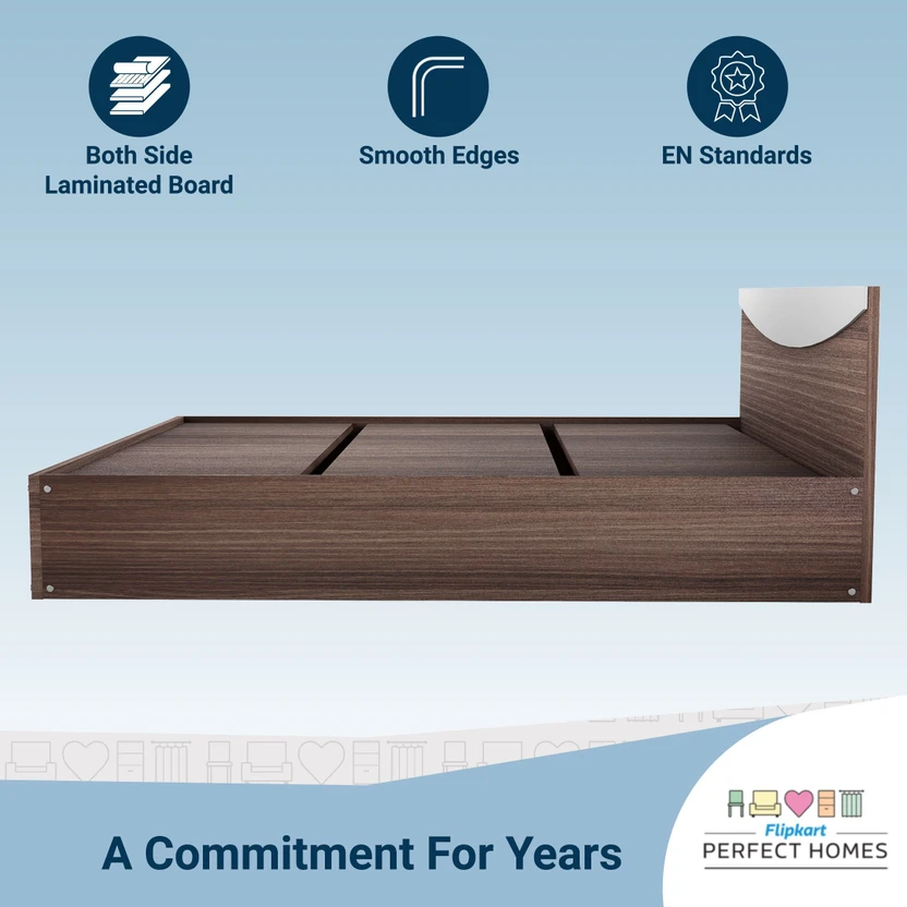 Flipkart Perfect Homes Carol Engineered Wood King Bed, 203.5 cm x...more