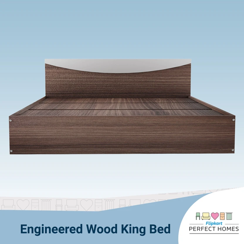 Flipkart Perfect Homes Carol Engineered Wood King Bed, 203.5 cm x...more