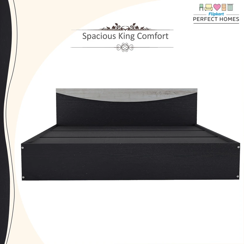 Flipkart Perfect Homes Carol Engineered Wood King Bed, 203.5 cm x...more