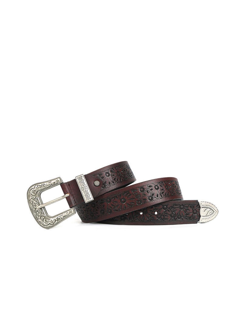 Celtic Men Embellished Leather Belt