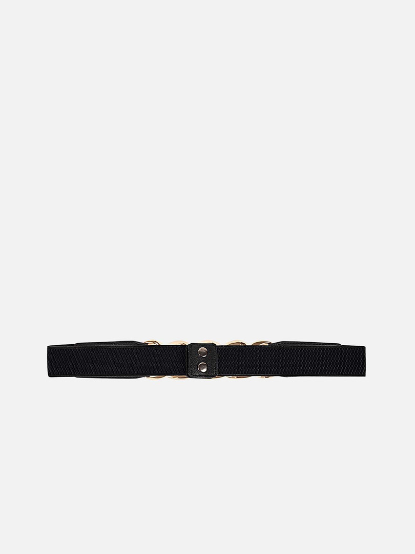 Kazo Women Metal Chain Accented Elasticated Belt