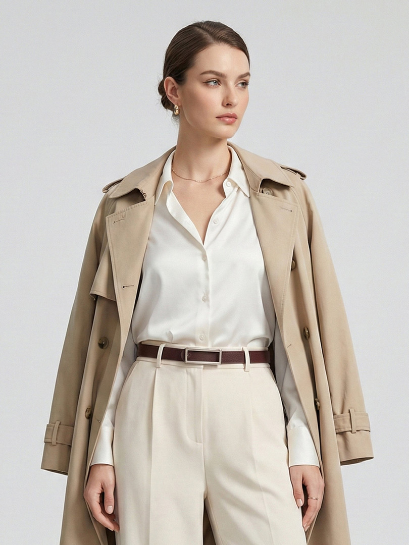CRUSSET Women Brown Slim Belt