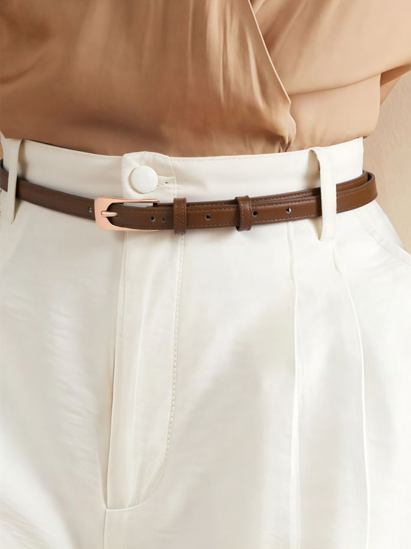 SALTY Women Timeless Caramel Vegan Leather Belt