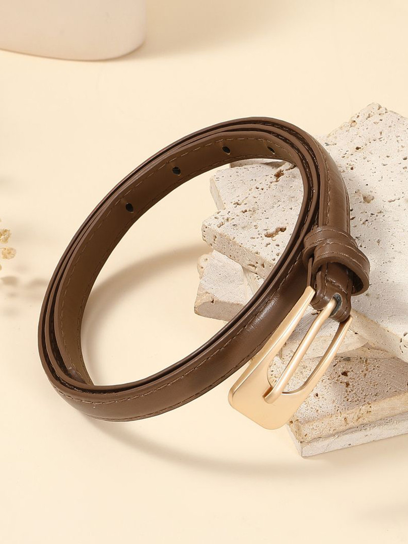 SALTY Women Timeless Caramel Vegan Leather Belt