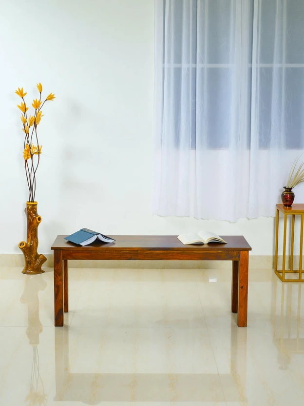 Woodefly 3 Seater Dining Bench for Living Room | Adjustable Cushi...more