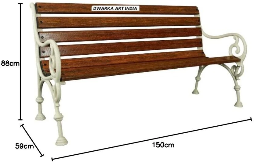 DWARKA ART Metal 3 Seater (Finish Color - Brown, DIY(Do-It-Yourse...more