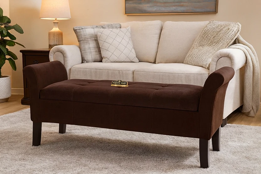 MAJESTIC MART Luxury Bench Settee with Storage Box For Living Roo...more