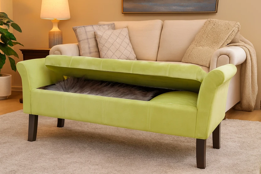 MAJESTIC MART Luxury Bench Settee with Storage Box For Living Roo...more