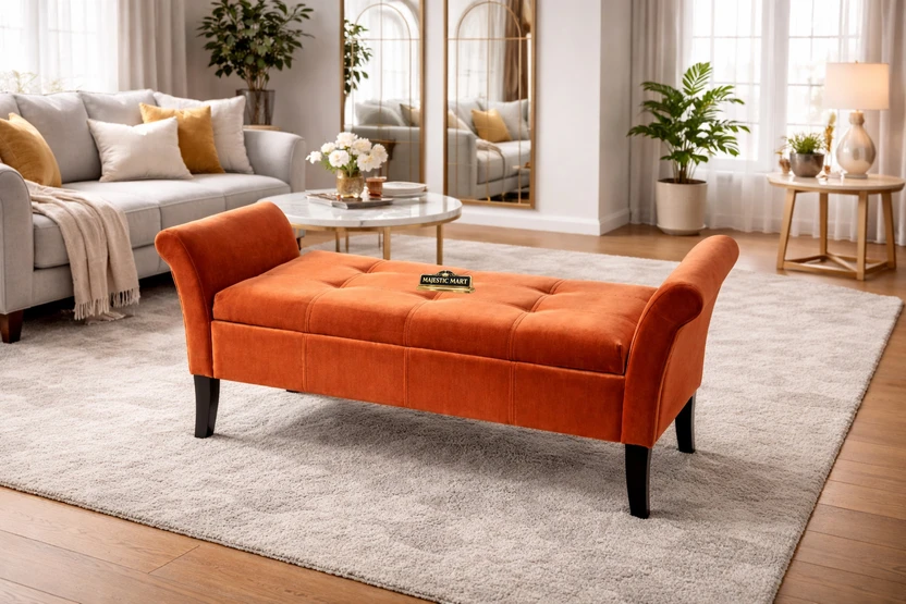 MAJESTIC MART Luxury Bench Settee with Storage Box For Living Roo...more