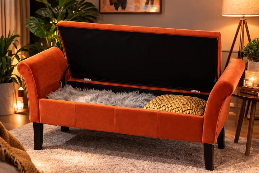 MAJESTIC MART Luxury Bench Settee with Storage Box For Living Roo...more