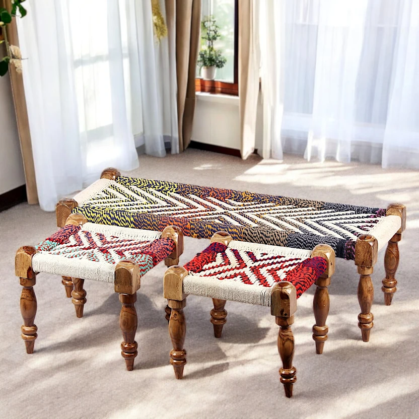 Ikiriya Hamilton Sheesham Wood Vintage 3+1+1 SEATER Solid Wood 5 ...more