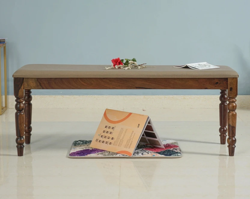 Benches Woodefly Sheesham Wood 3 Seater Bench for Dining Room/Indoor/Balc...more