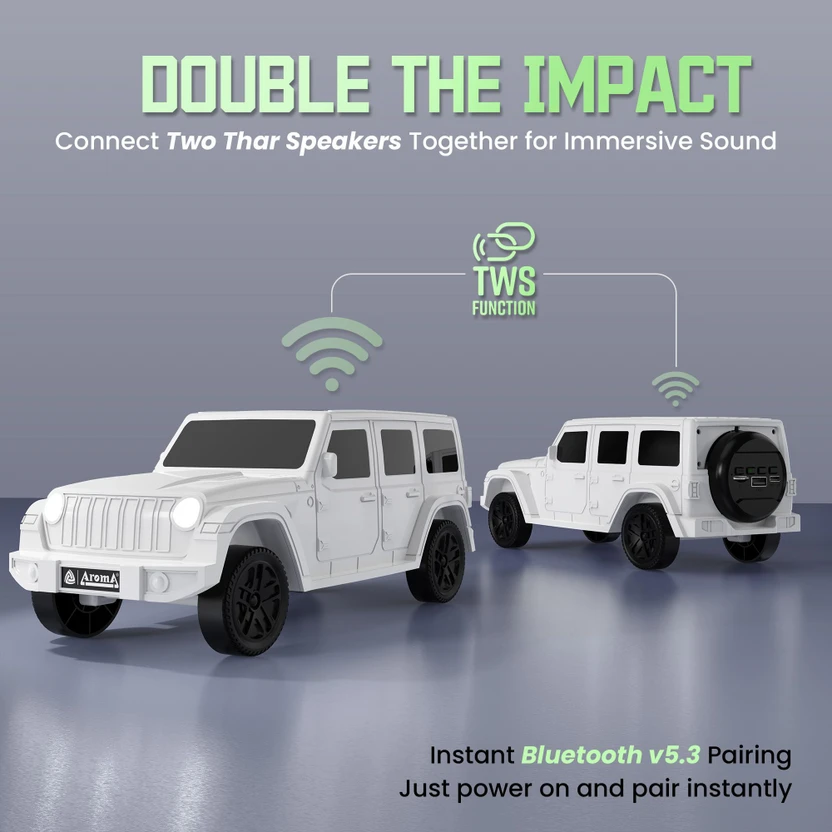 Aroma Thar-10W Upto 6H Music time*,Dynamic Thunder Sound Driver,R...more