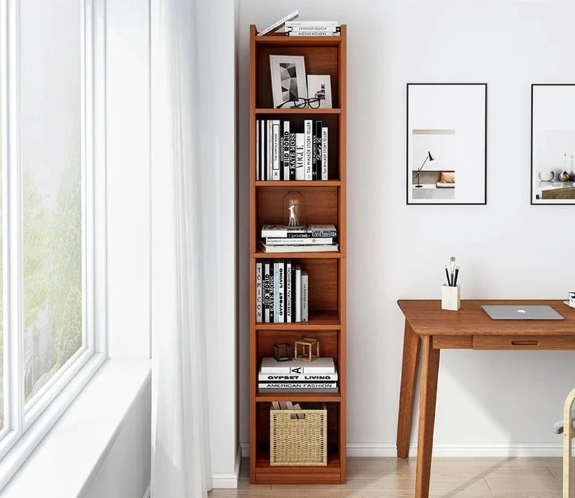 LUKZER 6 layer Book Shelf (MR-005/Oak Brown) Engineered Wood Open...more