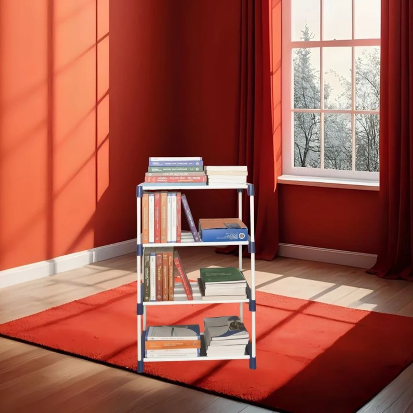 SARMAJI Plastic Open Book Shelf (Finish Color - Glossy, DIY(Do-It...more