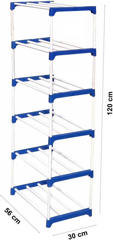 CMerchants -6RACK Metal Open Book Shelf (Finish Color - BLUE, DIY...more