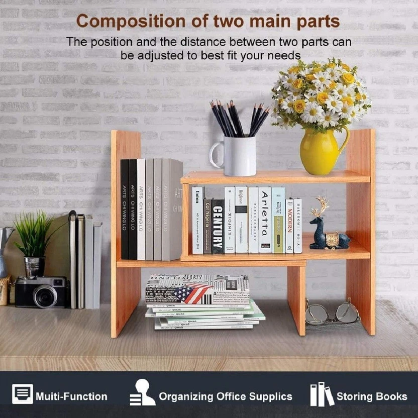 UniAart Engineered Wood Open Book Shelf (Finish Color - Beige, DI...more